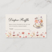 Wildflower baby is het brouwen van thee baby showe informatiekaartje (Voorkant)