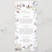 Wildflower Baby Shower 4x9 Menu Card (Devant)