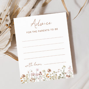 Wildflower Baby shower Advies Ouders om Kaart te z