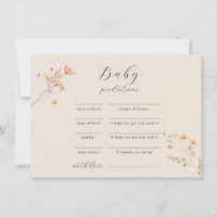Wildflower Baby shower advies spel