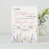 Wildflower Baby shower invitation (Debout devant)