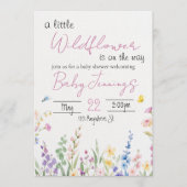 Wildflower Baby shower invitation (Devant)
