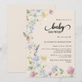 Wildflower Baby Shower Invitation (Devant / Derrière)