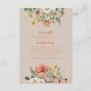 Wildflower Baby shower invoegen Informatiekaartje