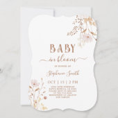 Wildflower Baby shower Meisje Uitnodiging (Voorkant)