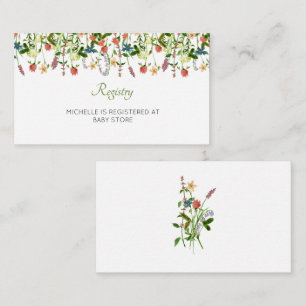 Wildflower Baby shower Registry Kaart