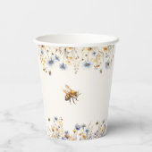 Wildflower Baby Shower Spring Papieren Bekers (Achterkant)