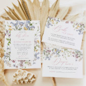 Wildflower Baby shower Uitnodiging Meisje Boho Pin