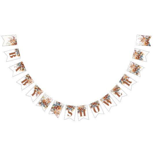 Wildflower baby shower vlaggetjes (Alle)