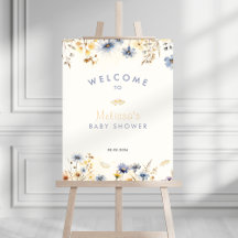 Wildflower Baby Shower Welkomstbord - Lente Thema