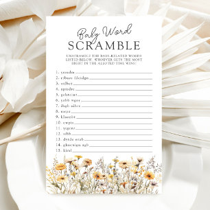 Wildflower Baby Shower Woordzoekspel