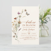 Wildflower Baby's in Bloom Twins Baby shower Kaart (Staand voorkant)