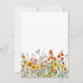 Wildflower bedankje Kaart briefpapier (Achterkant)