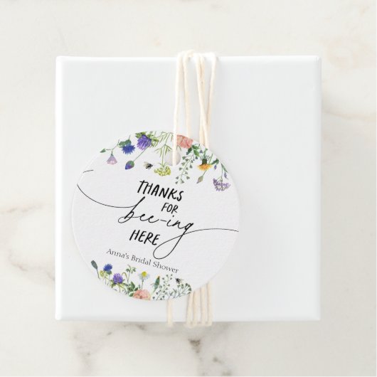 Wildflower Bedankt voor het Zijn Hier Bedankjes Labels (In situ)