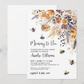 Wildflower Bee Baby Shower Kaart (Voorkant / Achterkant)