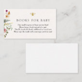 Wildflower Bee Books voor Baby insert kaart (Voorkant / Achterkant)