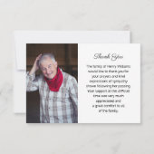 Wildflower begrafenis foto gedenkteken dank u kaar bedankkaart (Achterkant)