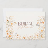 Wildflower Beige Boho Botanisch Vrijgezellenfeest Kaart (Achterkant)