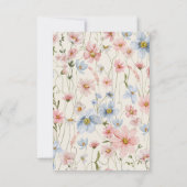 Wildflower Beige Boho Save the Date Minimalist (Achterkant)