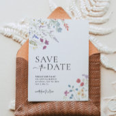 Wildflower Bewaar de datum, Boho Bewaar de datum Kaart