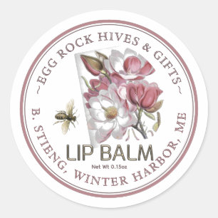 Wildflower bewerkbare bijenwas lippenbalsem label 
