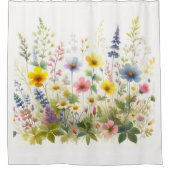 Wildflower Bloemen Badkamer Douchegordijn (Voorkant)