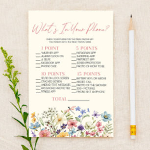 Wildflower Bloemen In Je Telefoon Baby Shower Spel