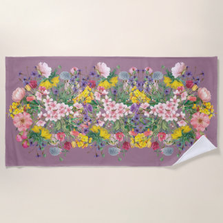 Wildflower Bloemen Print Zachte Zomer Strandlaken