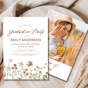 Wildflower Bloom Afstudeerfeest Boho Kaart
