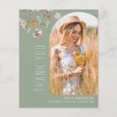 Wildflower Bloom Afstuderen Foto Dank u (Voorkant)