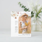 Wildflower Bloom Afstuderen Foto Dank u (Staand voorkant)