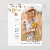 Wildflower Bloom Afstuderen Foto Dank u (Voorkant)