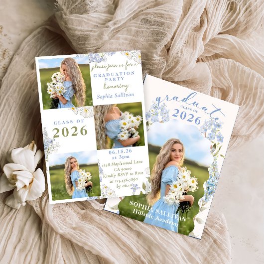 Wildflower Bloom Graduation Party Invitation