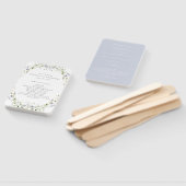 Wildflower Blue Waterverf Elegant Wedding Programm Handwaaier (Niet-gemonteerd)