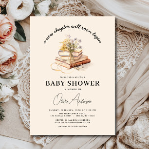 Wildflower boek Nieuw hoofdstuk begint met Baby sh Kaart