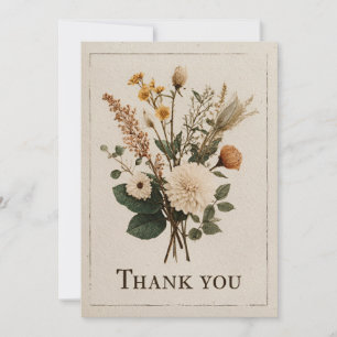 Wildflower boeket dank u kaart