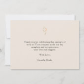 Wildflower Boho Baby shower bedankje Bedankkaart (Achterkant)