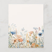 Wildflower Boho Baby shower Budget Uitnodiging (Achterkant)