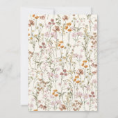 Wildflower Boho Baby shower Elegant Modern Kaart (Achterkant)