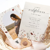 Wildflower Boho Baby shower groen Kaart