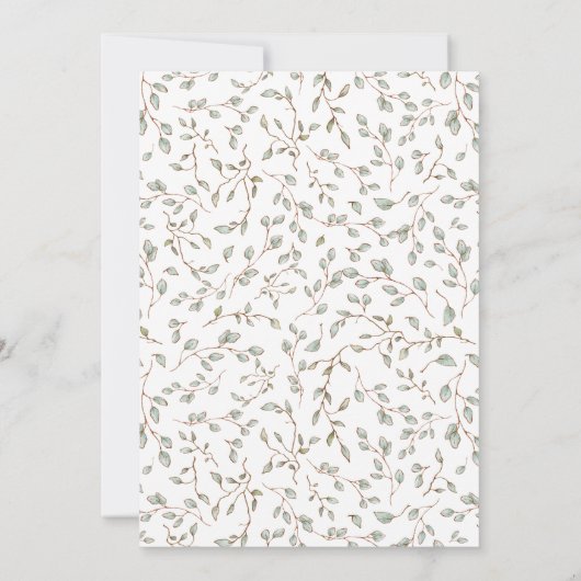 Wildflower Boho Baby shower Kaart (Achterkant)