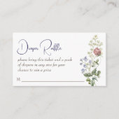 Wildflower boho baby shower luier loterij informatiekaartje (Voorkant)