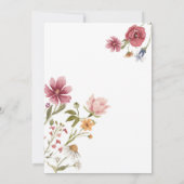 Wildflower Boho Baby shower Uitnodiging (Achterkant)