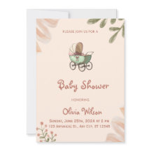 Wildflower Boho Baby shower Uitnodiging