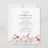 Wildflower Boho Baby shower Uitnodiging (Voorkant)
