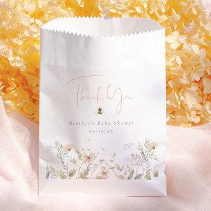 Wildflower Boho Bijenmeisje Baby Shower Bedankt Bedankzakje
