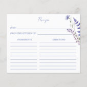 Wildflower boho bloemen recept kaart (Voorkant)