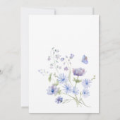 Wildflower boho bloemen vrijgezellenfeest kaart (Achterkant)