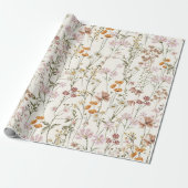 Wildflower Boho Bloom Garden Boho Cadeaupapier (Uitgerold)