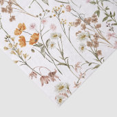 Wildflower Boho Bloom Garden White Tissuepapier (Detail)